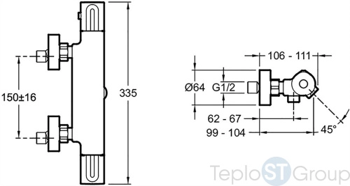 Смеситель для ванны Jacob Delafon Metro E24395-CP хром - купить оптом у дилера TeploSTGroup по всей России ✅ ☎ 8 (800) 600-96-13 фото 3