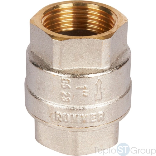 Rommer RVC-0001-000025 Rommer 1 Клапан обратный пружинный муфтовый с металлическим седлом - купить оптом у дилера TeploSTGroup по всей России ✅ ☎ 8 (800) 600-96-13