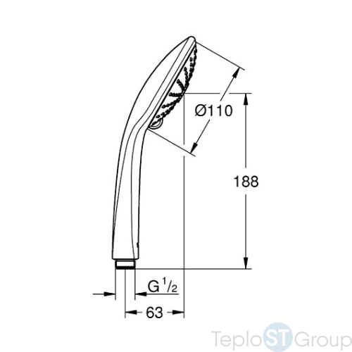 Душевая лейка Grohe Euphoria 110 Massage 27239001 - купить с доставкой по России фото 3