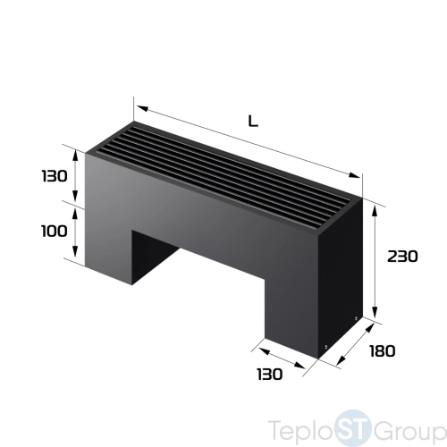 Конвектор напольный Royal Thermo STEP-130/180/700-2-N-BL-LG-BL - купить с доставкой по России фото 2