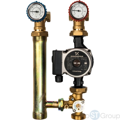 Stout SDG-0003 Насосная группа со смесителем 1"с насосом Grundfos UPSO 25-65 - купить с доставкой по России фото 7