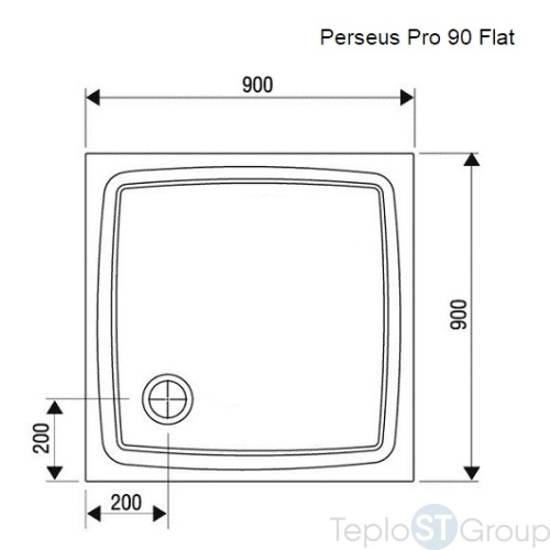 Душевой поддон Ravak Perseus Pro 90x90 XA037711010 - купить оптом у дилера TeploSTGroup по всей России ✅ ☎ 8 (800) 600-96-13 фото 4