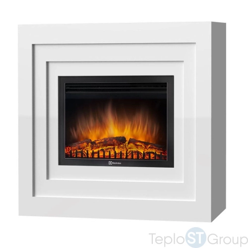 Каминокомплект:Очаг Electrolux EFP/P-2520LS с порталом Cubo 25 белый - купить оптом с доставкой по России фото 2