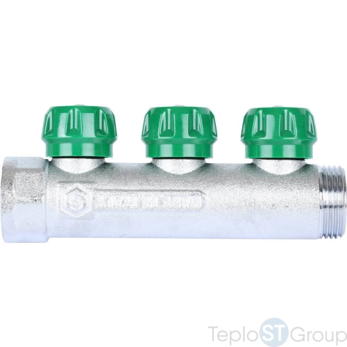 Stout SMB-6850-013403 коллектор регулирующий 1 , 3 отвода 3/4 ЕК - купить с доставкой по России фото 8