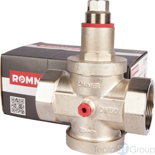 Rommer RVS-0008-000050 Rommer Редуктор давления PN25 вн/вн 2 с выходом под манометр - купить с доставкой по России фото 3