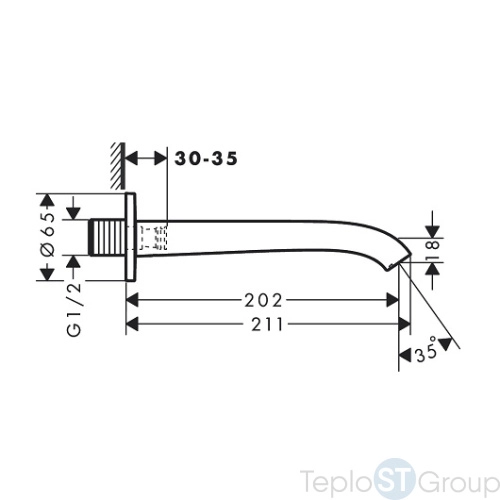 Излив на ванну Hansgrohe Vivenis 75410000 хром - купить оптом у дилера TeploSTGroup по всей России ✅ ☎ 8 (800) 600-96-13 фото 2