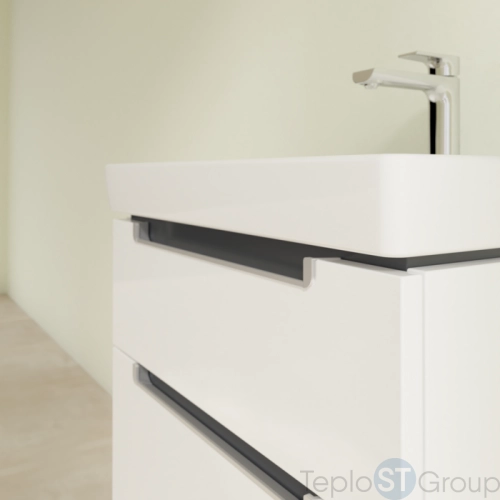 Тумба под раковину Villeroy & Boch Subway 2.0 587 x 590 x 454 mm A90900DH 2 выдвижных ящика, Glossy White - купить с доставкой по России фото 4