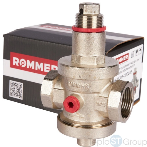 Rommer RVS-0008-000025 Rommer Редуктор давления PN25 вн/вн 1 с выходом под манометр - купить с доставкой по России фото 3