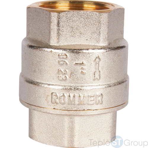 Rommer RVC-0001-000025 Rommer 1 Клапан обратный пружинный муфтовый с металлическим седлом - купить оптом у дилера TeploSTGroup по всей России ✅ ☎ 8 (800) 600-96-13 фото 3