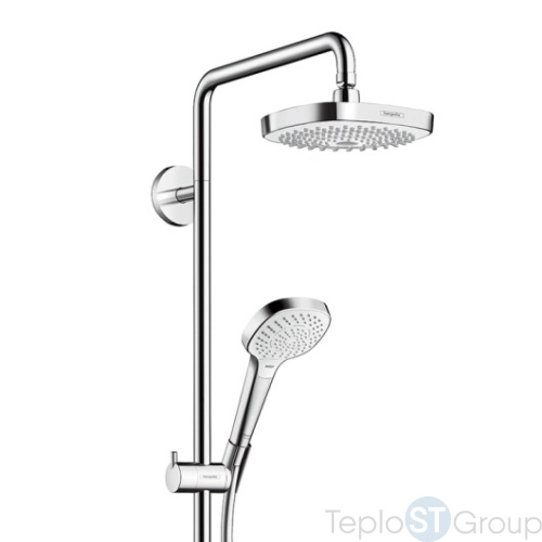 Душевая система Hansgrohe Croma Select E 180 2jet Showerpipe 27256400 белый/хром - купить с доставкой по России фото 2