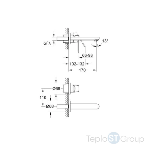 Смеситель для раковины GROHE Eurosmart Cosmopolitan 19381000 хром - купить оптом у дилера TeploSTGroup по всей России ✅ ☎ 8 (800) 600-96-13 фото 3