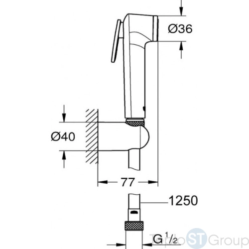 Гигиенический душ Grohe Tempesta-F Trigger Spray 27812IL1 со шлангом - купить с доставкой по России фото 2