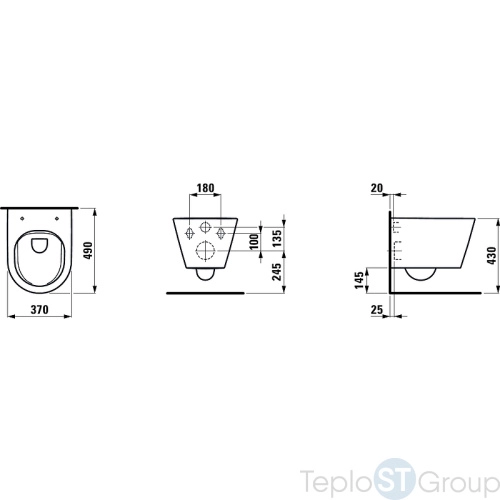 Подвесной унитаз Laufen Kartell безободковый 8.2033.3.000.000.1 - купить с доставкой по России фото 3