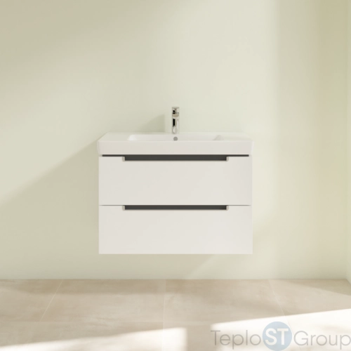 Тумба под раковину Villeroy & Boch Subway 2.0 787 x 520 x 449 mm A69600DH 2 выдвижных ящика, Glossy White - купить с доставкой по России фото 3