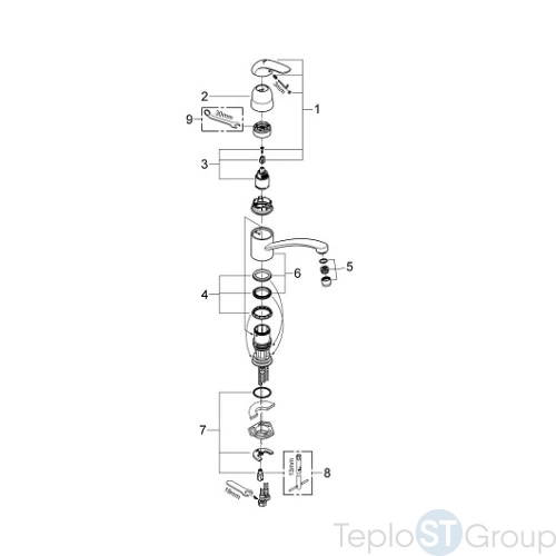 Смеситель для кухни Grohe Euroeco 32750000 - купить с доставкой по России фото 4