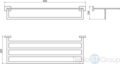 Полка для полотенец Aquatek Либра AQ4315CR - купить оптом у дилера TeploSTGroup по всей России ✅ ☎ 8 (800) 600-96-13 фото 2