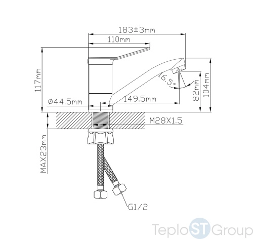 Смеситель Oasis L3017МG_Mat - купить оптом у дилера TeploSTGroup по всей России ✅ ☎ 8 (800) 600-96-13 фото 2