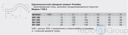 Обвод-вставка оцинкованная сталь Prestabo VIEGA 22 (601256) - купить с доставкой по России фото 5