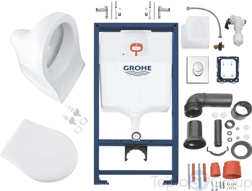 Набор Grohe Solido Lecico 4 в 1, с подвесным унитазом, микролифт, панель Skate Air 39192000 - купить с доставкой по России фото 5