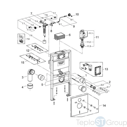 Инсталляция для унитаза Grohe Rapid SL 38526000 - купить оптом у дилера TeploSTGroup по всей России ✅ ☎ 8 (800) 600-96-13 фото 2