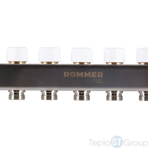 Rommer RMS-1210-000007 Rommer Коллектор из нержавеющей стали в сборе с расходомерами 7 вых. - купить с доставкой по России фото 7