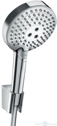 Душевой набор Hansgrohe Raindance Select S 27668000, 120 3jet PowderRain с держателем и шлангом 160 см, хром - купить с доставкой по России