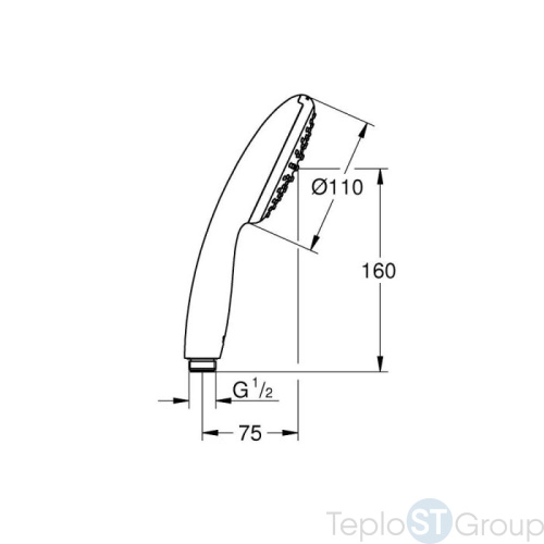 Душевая лейка Grohe Tempesta 110 27923003 хром - купить с доставкой по России фото 3