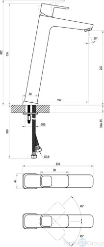 Смеситель для раковины Ravak 10° TD 015.00 X070091 - купить оптом у дилера TeploSTGroup по всей России ✅ ☎ 8 (800) 600-96-13 фото 4