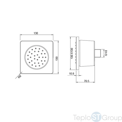 Боковая форсунка Aquatek AQ2099MB - купить оптом у дилера TeploSTGroup по всей России ✅ ☎ 8 (800) 600-96-13 фото 2