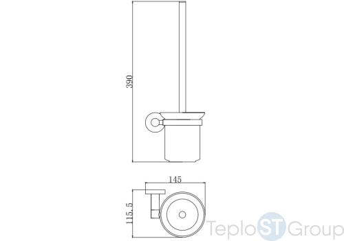 Ершик настенный Aquatek Вега AQ4010CR - купить оптом у дилера TeploSTGroup по всей России ✅ ☎ 8 (800) 600-96-13 фото 2