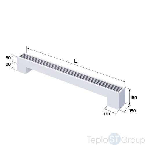 Конвектор напольный Royal Thermo STEP-80/130/1600-1-N-WT-LG-NA - купить с доставкой по России фото 2