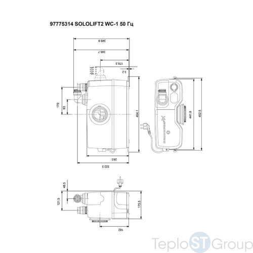 Канализационная насосная установка GRUNDFOS SOLOLIFT 2 WC-1 - купить с доставкой по России фото 3