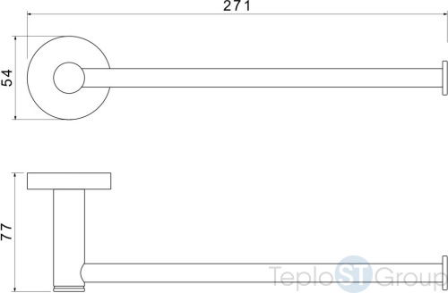 Полотенцедержатель Aquatek Европа AQ4119MB - купить оптом у дилера TeploSTGroup по всей России ✅ ☎ 8 (800) 600-96-13 фото 3