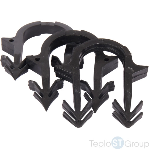 Stout SMF-0004 Скоба якорная с двойным креплением для труб д.16-20мм, цвет черный - купить оптом с доставкой по России фото 3