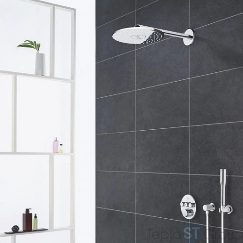 Верхний душ с кронштейном GROHE Rainshower 310 мм SmartActive 26475000 2 режима, хром - купить с доставкой по России фото 5