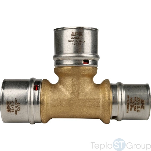 Stout Тройник переходной 32x32x26 для металлопластиковых труб прессовой - купить оптом с доставкой по России фото 3