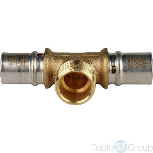 Stout Тройник-переходник с наружной резьбой 20х3/4 х20 для металлопластиковых труб прессовой - купить оптом с доставкой по России фото 2