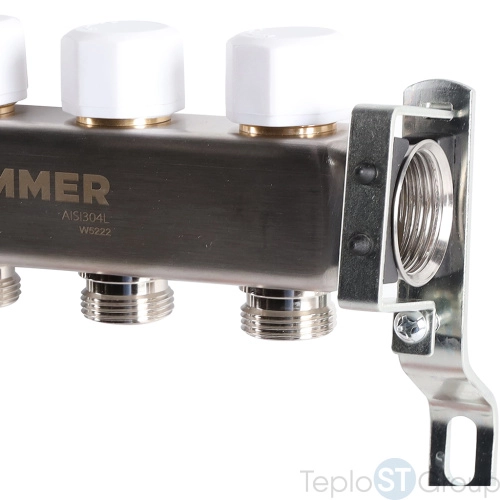 Rommer RMS-1200-000004 Rommer Коллектор из нержавеющей стали с расходомерами 4 вых. - купить с доставкой по России фото 7