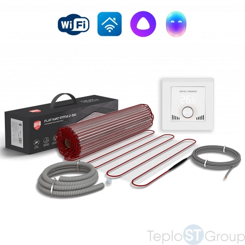 Мат нагревательный Royal Thermo Flat Mat RTFM 2-150-12 с терморегулятором RTI-16 - купить оптом с доставкой по России
