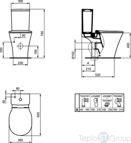 Чаша унитаза Ideal Standard Connect AquaBlade E009701 - купить с доставкой по России фото 3