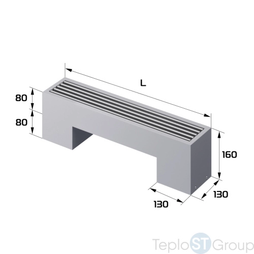 Конвектор напольный Royal Thermo STEP-80/130/700-1-N-SS-LG-NA - купить с доставкой по России фото 2