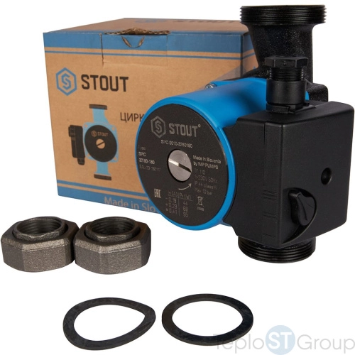 Stout SPC-0010 SPC-0010-3260180 Stout Насос циркуляционный 32/60-180 - купить оптом у дилера TeploSTGroup по всей России ✅ ☎ 8 (800) 600-96-13 фото 3