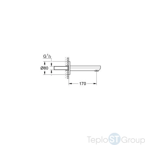 Излив для ванны Grohe Eurosmart Cosmopolitan 13261000 хром - купить оптом у дилера TeploSTGroup по всей России ✅ ☎ 8 (800) 600-96-13 фото 3