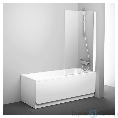 Шторка для ванны Ravak Pivot PVS1-80 79840100Z1, неподвижная, Transparent, профиль белый - купить оптом с доставкой по России фото 5