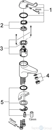 Смеситель для раковины Grohe Euroeco Special 32789000 - купить с доставкой по России фото 5