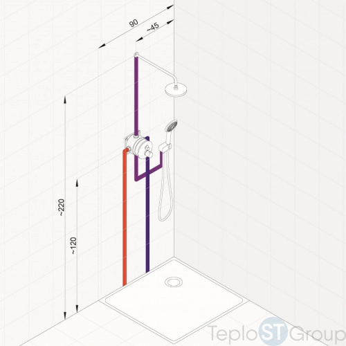 Kludi ZENTA, душевой комплект с термостатом для душа, арт. 388320545 - купить с доставкой по России фото 3