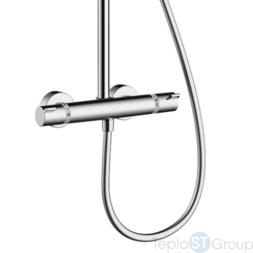 Душевая стойка Hansgrohe Croma Select S 27253400, Showerpipe 180 2jet с термостатом, белый/хром - купить с доставкой по России фото 7