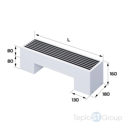 Конвектор напольный Royal Thermo STEP-80/180/600-1-N-WT-LG-NA - купить с доставкой по России фото 2