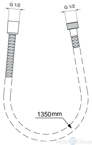 Пластиковый шланг для душа Ideal Standart ULTRAFLEX 1350 мм BG135AA - купить с доставкой по России фото 2