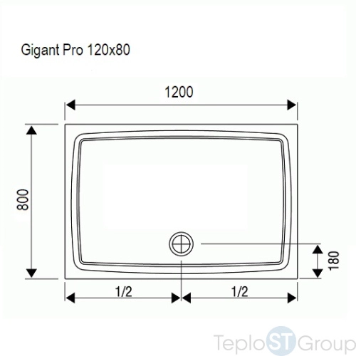 Душевой поддон Ravak Gigant Pro 120x80 XA03G401010 - купить оптом с доставкой по России фото 3